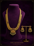 Lakshmi Kasu Mala Temple Necklace & Jhumka Set
