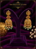 Goddess Mint Green Heritage Jhumka Earrings