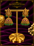 Temple Lakshmi Jhumka Earrings