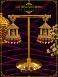 Temple Shrine Lakshmi Jhumka Earrings