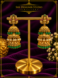 Lakshmi Layered Temple Jhumka Earrings