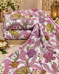 Powder Lavender Botanical Floral Sequin Fabric