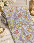 Ivory Blush Botanical Floral Sequin Fabric
