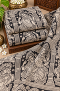 Monochrome Heritage Kalamkari Fabric