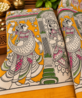 Mustard Heritage Women Kalamkari Panel Fabric