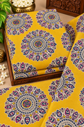 Mustard Mandala Ethnic Print Fabric