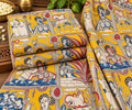 Mustard Heritage Story Kalamkari Print Fabric