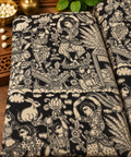 Black Folk Story Kalamkari Fabric