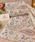 Ivory Multicolour Paisley Embroidered Fabric