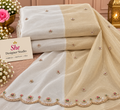 Mauve Jewel Floral Vine Embroidered Fabric