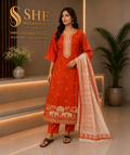 Rust Heritage Kurta Set