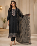 Midnight Bloom Embroidered Kurta Set
