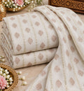 Ivory Rose-Gold Butti Stripe Fabric