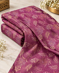 Berry Purple Floral Jacquard Fabric
