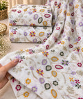 Ivory Botanical Vine Embroidered Fabric
