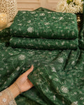 Lavender Multicolor Floral Sequin Embroidered Designer Fabric