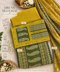 Mustard Ajrakh Inspired 3-Piece Dress Material